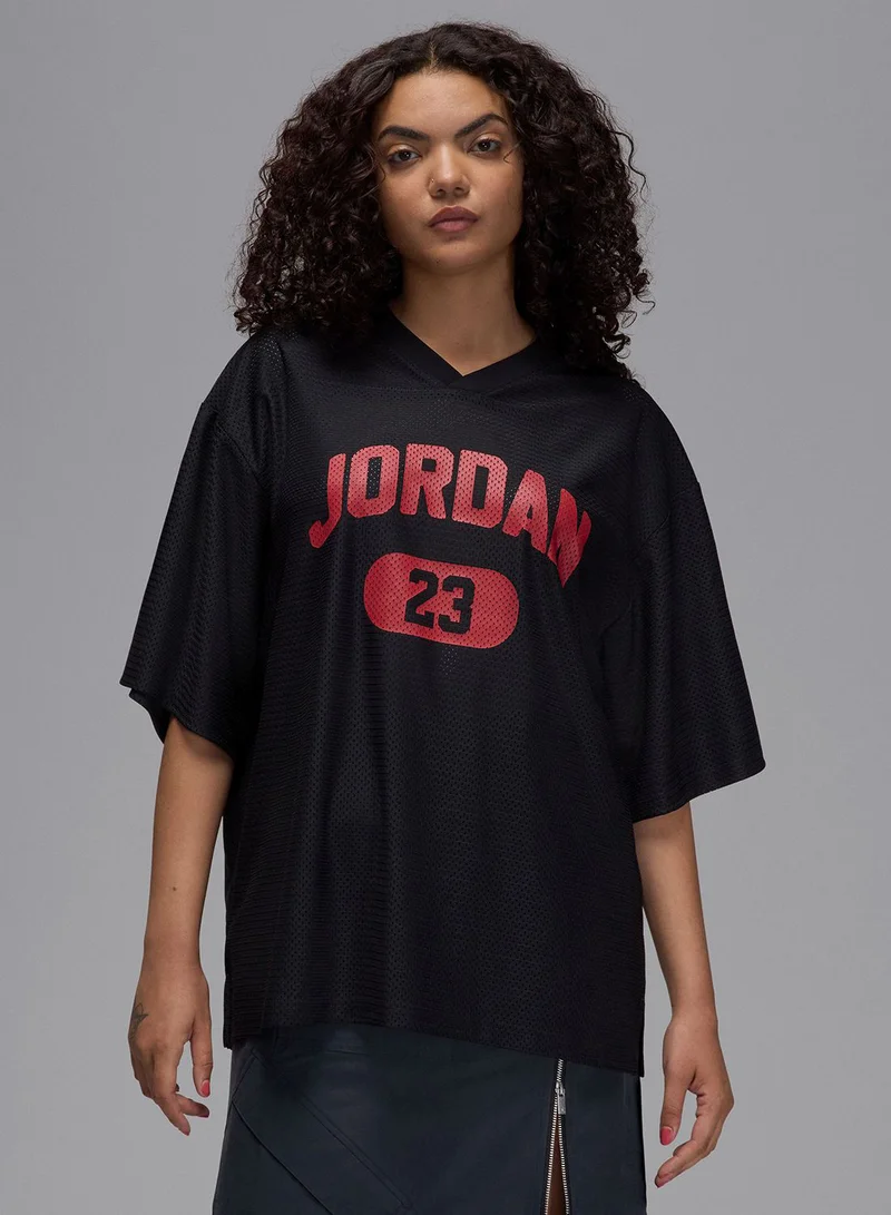 Jordan W J Brk Ss Mesh Jrsy Top