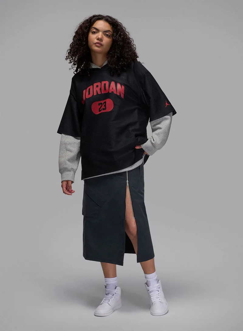 Jordan W J Brk Ss Mesh Jrsy Top