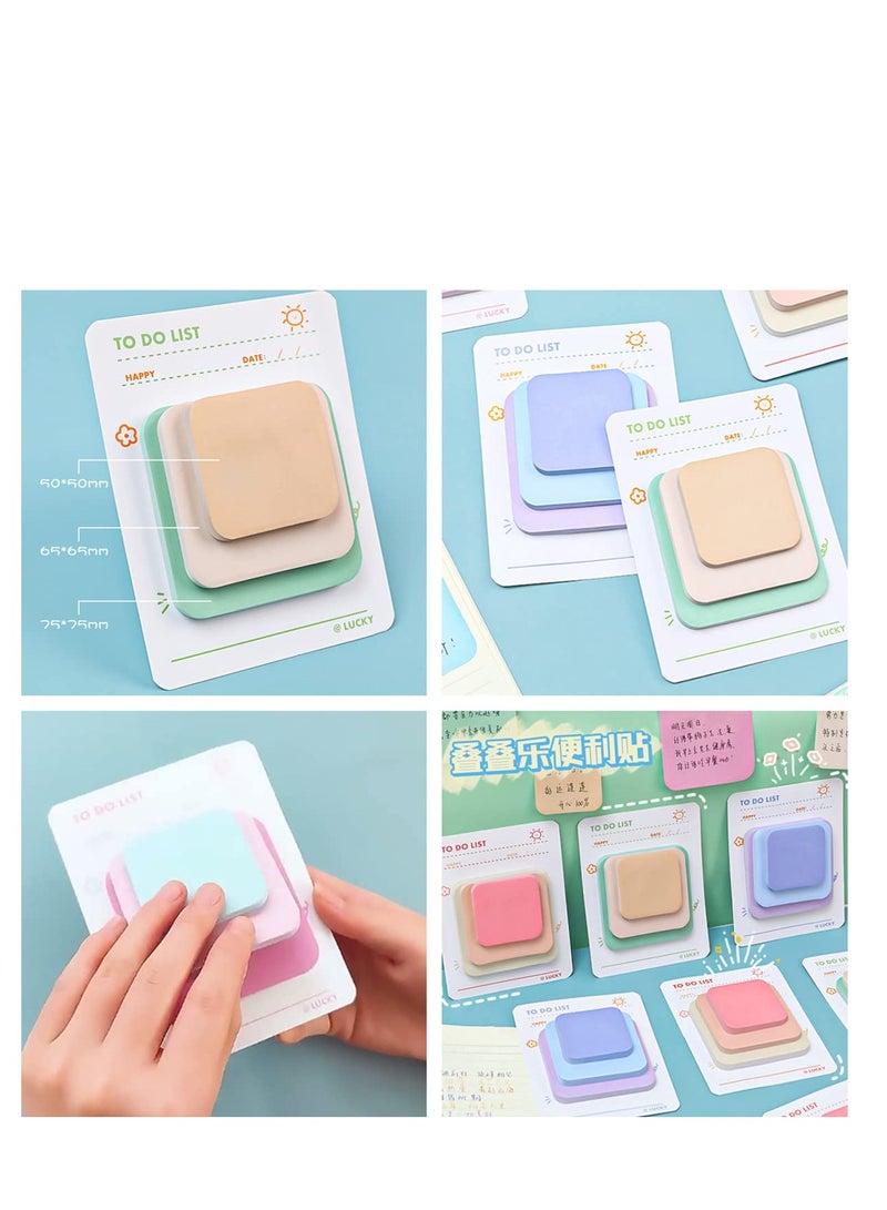 Generic Colorful Sticky Notes Set of 8 Multi-Layer Memo Pads for Home Office School Use Self-Adhesive  Flags and Index Tabs Gifts for Students and Teachers  - Image 5