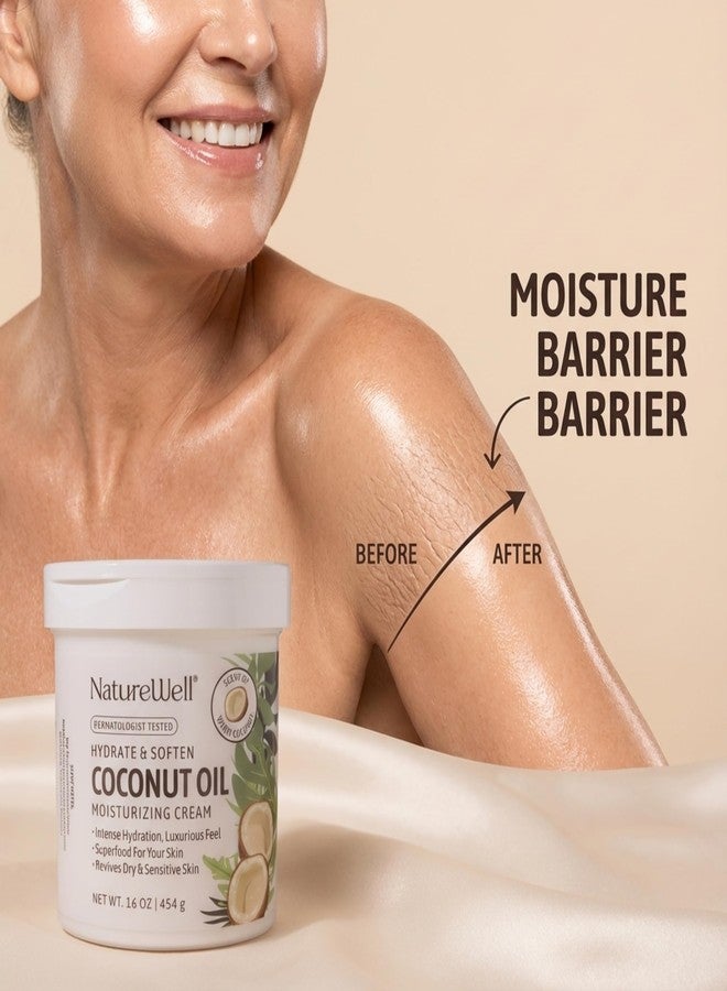 NATURE WELL Coconut Oil Moisturizing Cream for Dry Skin - Deep Hydration Lotion for Face, Body & Hands, Spa Quality Skincare, Softens & Smooths, Non-Greasy, Fast Absorbing, Scented, 16 Oz (Pack of 2) - Image 5