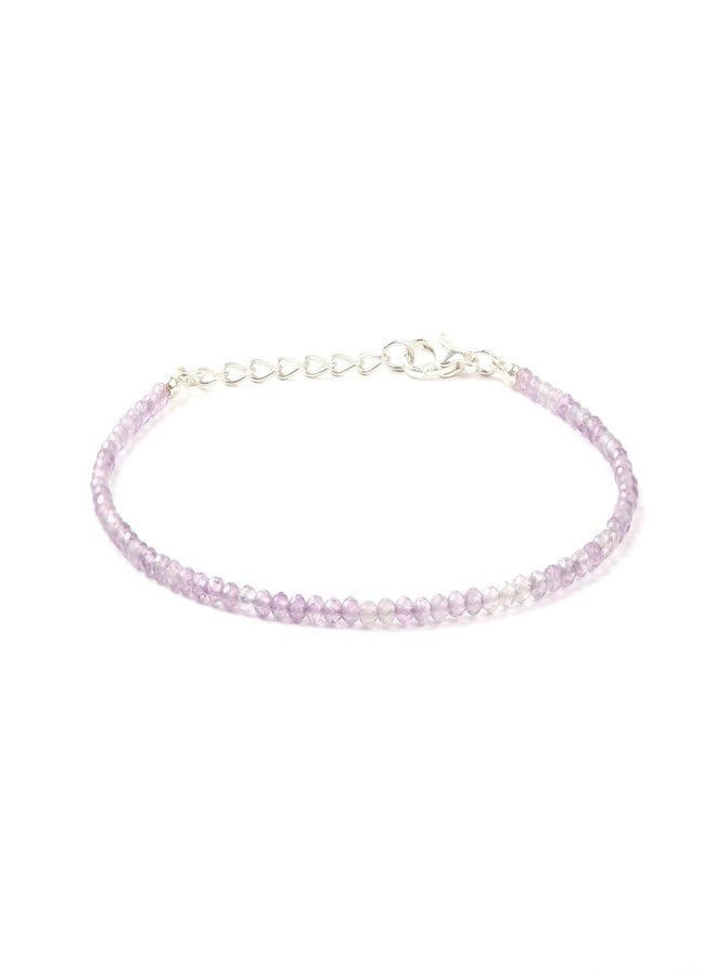 SATVIK Amethyst Crystal Anklet for Women - Natural Healing Gemstone Ankle Bracelet for Calm, Peace & Emotional Balance | Adjustable Spiritual Wear for Meditation & Everyday Use - Image 1