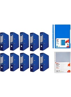 Noki Large Blue Folder 10 Piece Ring File Blue 50 Li Eco Bag File 100 Piece Filing Set 