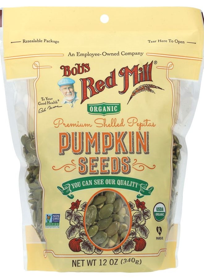Bob's Red Mill Organic Pumpkin Seeds Premium Shelled Pepitas 12 oz (340 g) 