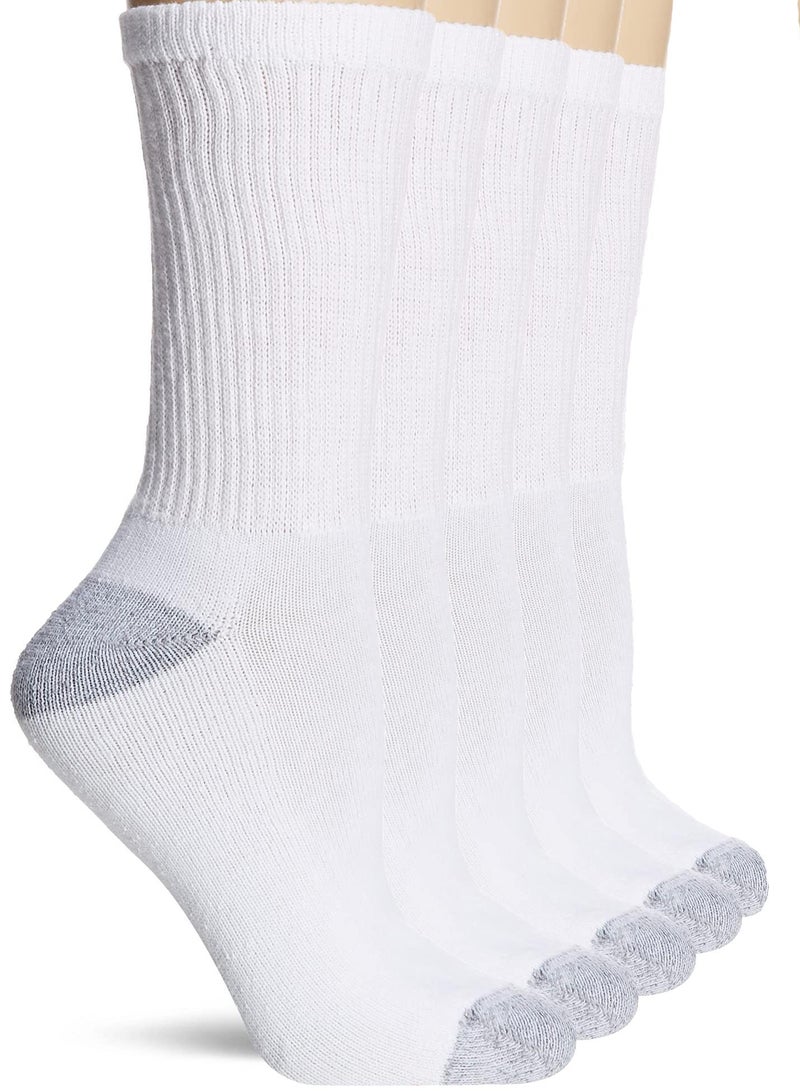 Sweet seven Women's 5-Pair Moisture-Wicking Crew Socks for All-Day Comfort and Durability - Image 1