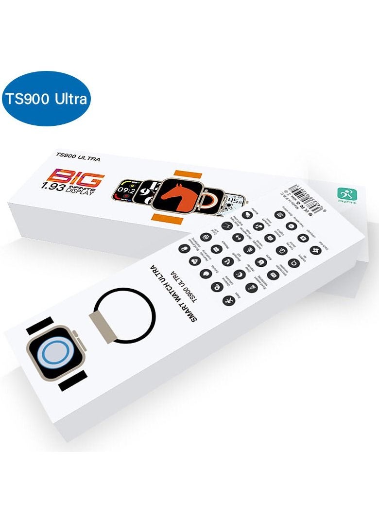 أس أه بي TS900 ULTRA ساعة ذكية 1.93 بوصة شاشة تعمل باللمس عالية الدقة تعمل بالبلوتوث مقاومة للماء مع ضغط الدم ومراقبة معدل ضربات القلب الرياضة ساعة ذكية رقمية  - Image 2