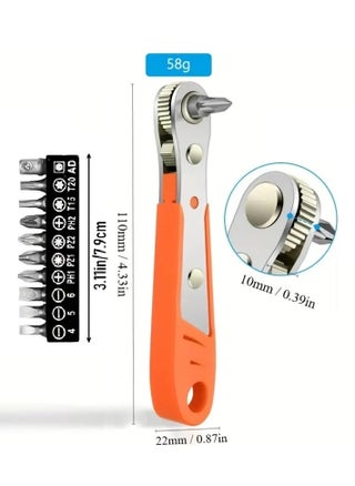 Right Angle Magnetic Screwdriver, for Awkward Spaces, Ancable 1/4” PH2 Mini Ratchet Wrench, 1/4 Inch Drive High Torque Offset Reversible Mini Ratcheting Offset Screwdriver, for Tight Areas - pzsku/Z085B36D0F86C42C1878AZ/45/_/1726110961/2bf4238f-9b33-46bc-b03c-e0d28b18ccf5