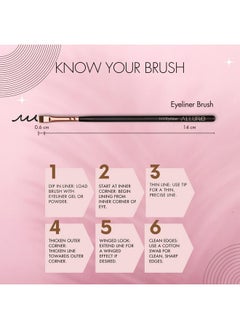 allure ® Eyeliner Makeup Brush For Eyes For Professional Kit Set For Perfect Finish (Rose Gold)  - Image 3