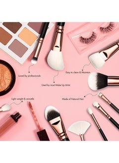 allure ® Eyeliner Makeup Brush For Eyes For Professional Kit Set For Perfect Finish (Rose Gold)  - Image 4