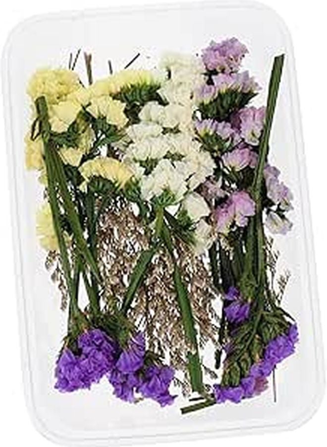 صندوق زينة الزهور المجففة للشموع العائمة مركز طاولة الزفاف DIY حرف الزهور الطبيعية - Image 1