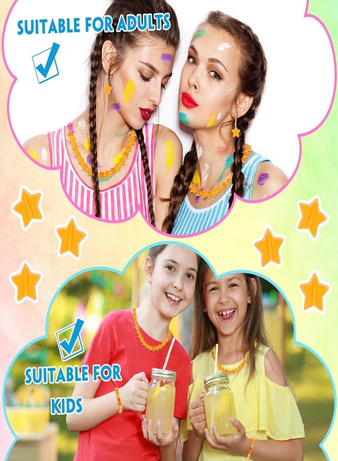 EVERMARKET Star Shape Bracelets - 100 Pcs Acrylic Star Beads for Jewelry Making, DIY Crafts and Accessories (11mm, Orange) - Image 4