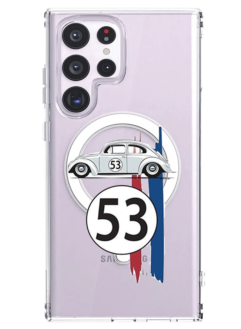 Theodor حافظة مغناطيسية لهاتف سامسونج جالكسي S23 ألترا 6.8 بوصة متوافقة مع شحن مغناطيسي لاسلكي، غطاء هاتف مضاد للصدمات - Image 1