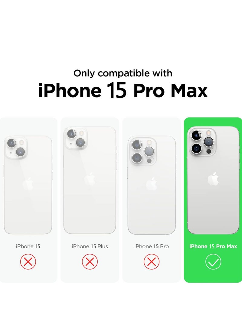 Rock Pow - For iPhone 15 Pro Max Case with Integrated Camera Lens Protection [Seamless Work with Magsafe] [Metallic Glossy Soft Bumper] Diamond Clear Stylish Case for iPhone 15 Pro Max Purple Titanium - Image 1