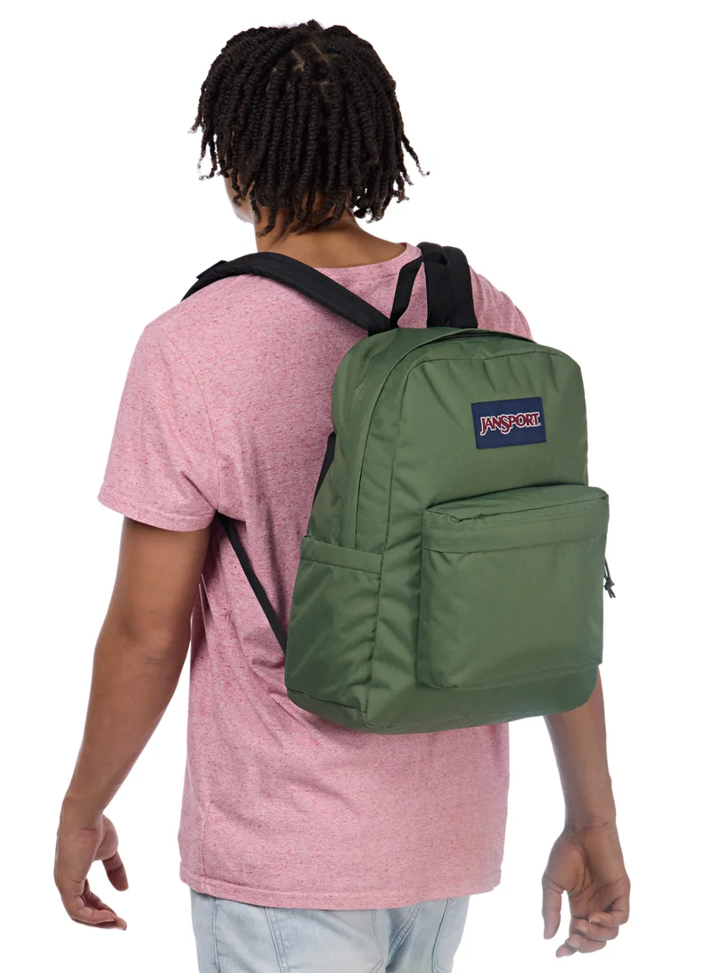 JANSPORT Superbreak Plus Medium Laptop Backpack - Cargo Green