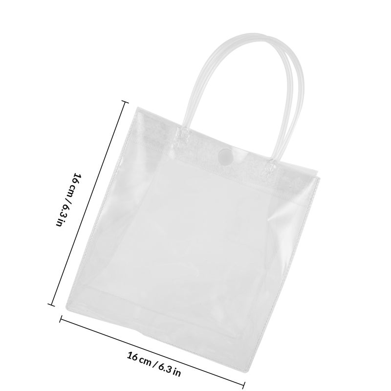 25pcs Clear Pvc Present With Handles For Weddings Baby Showers Parties Transparent Tote For Retail Merchandise Favor For Bridal Showers - Image 2