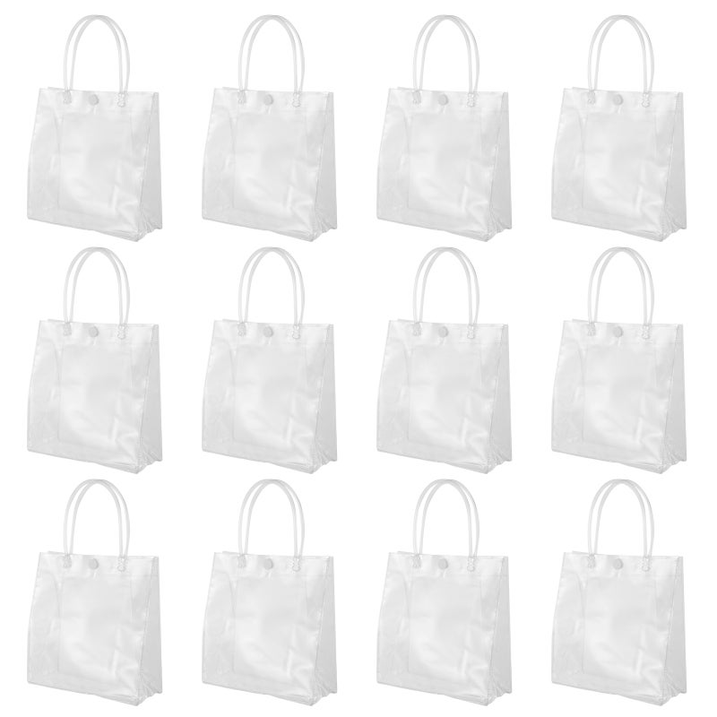 25pcs Clear Pvc Present With Handles For Weddings Baby Showers Parties Transparent Tote For Retail Merchandise Favor For Bridal Showers - Image 4