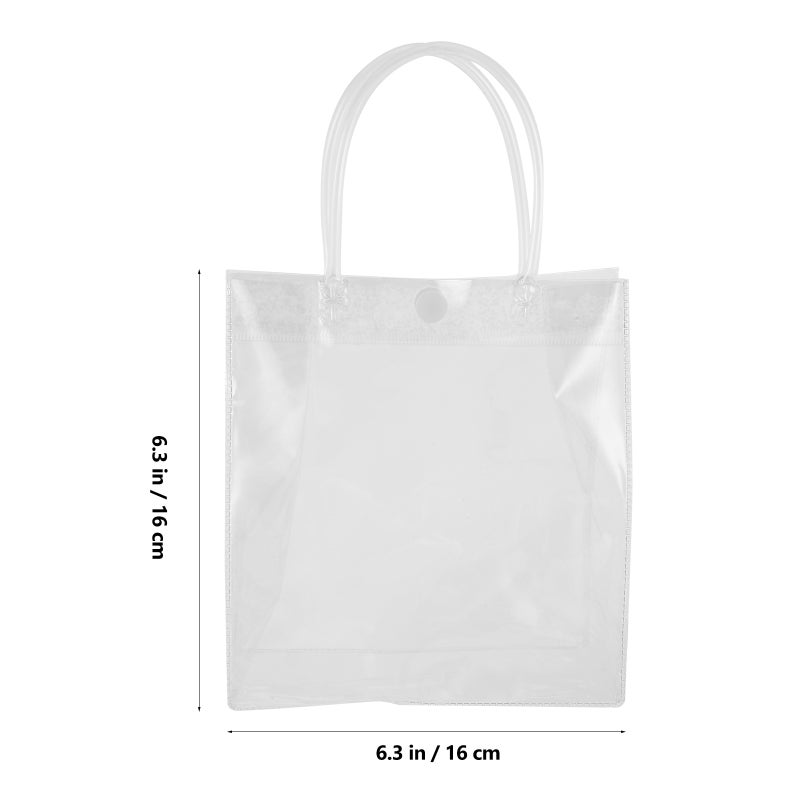 25pcs Clear Pvc Present With Handles For Weddings Baby Showers Parties Transparent Tote For Retail Merchandise Favor For Bridal Showers - Image 3