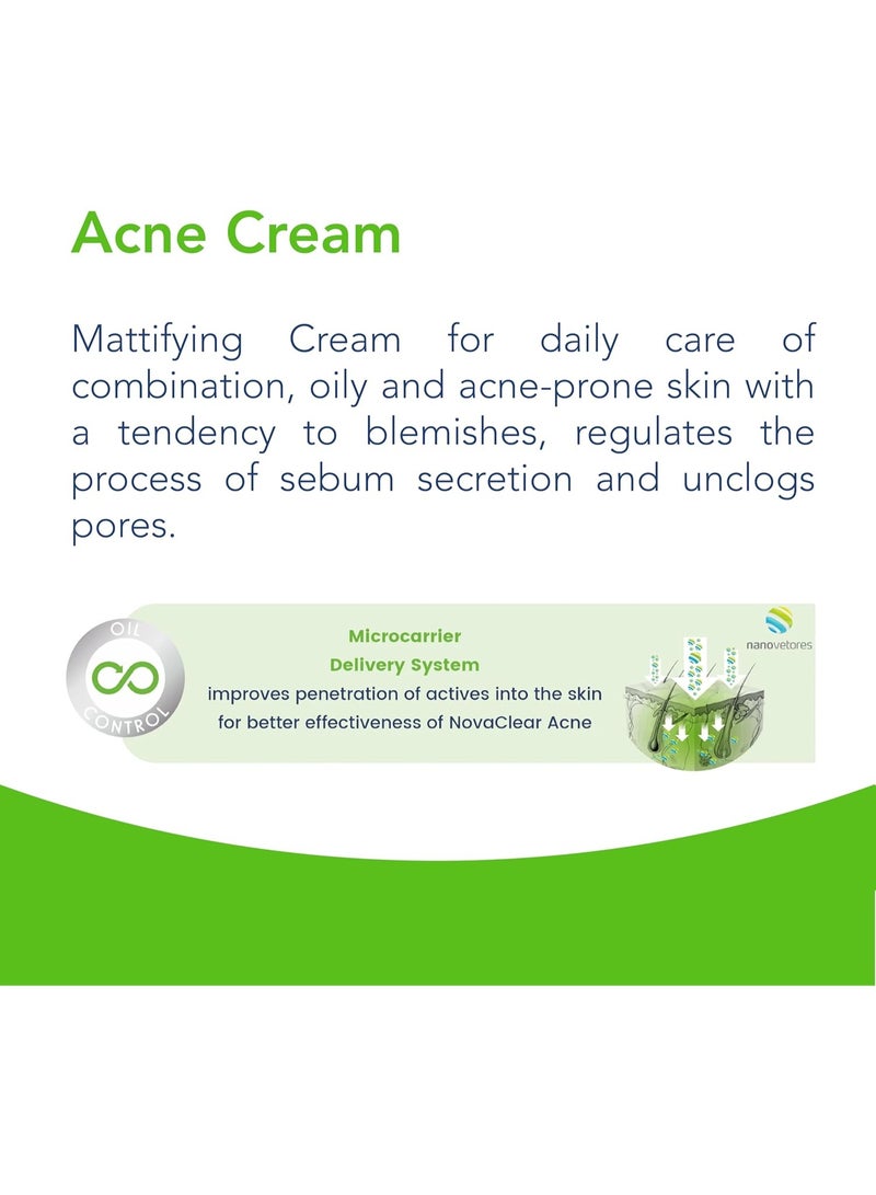 Novaclear Acne Cream 40ml – Anti-Pimple Treatment with Salicylic Acid & Sebum Control for Oily Skin - Image 4