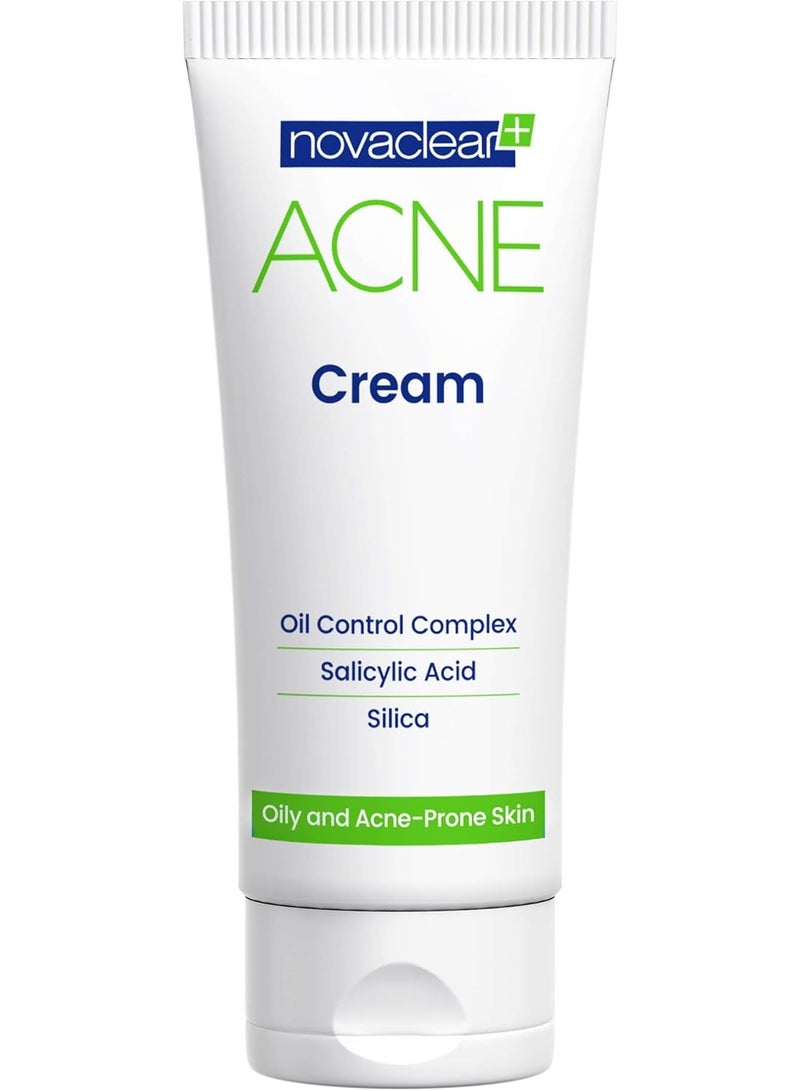 Novaclear Acne Cream 40ml – Anti-Pimple Treatment with Salicylic Acid & Sebum Control for Oily Skin - Image 1