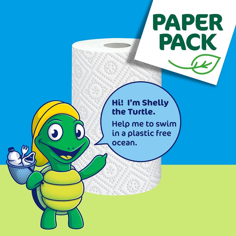 NICKY Elite Adapt-A-Size Paper Towels 24 Large Rolls= 40 Regular Rolls Plastic Free Packaging Paper Wrap Ultra Strong and Absorbent - Image 4