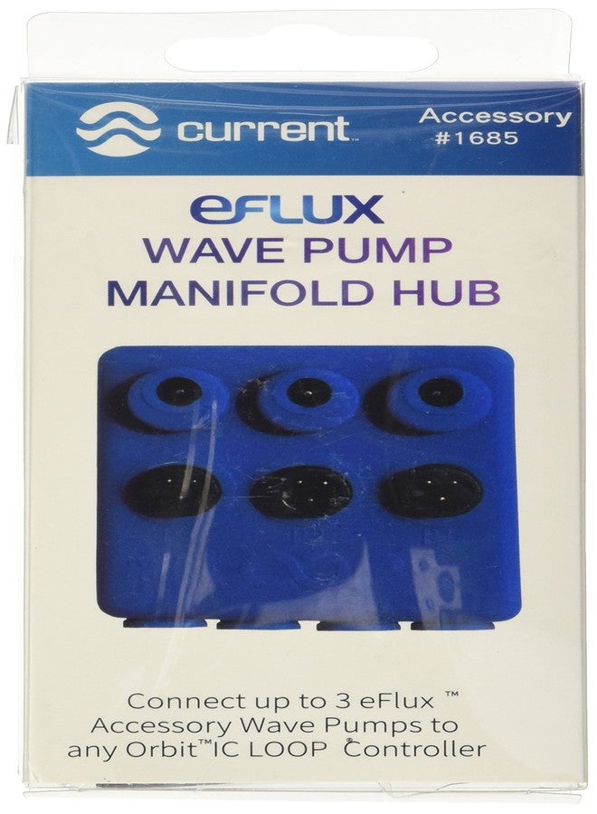 كارانت موزع مضخة الموجات eFlux الزرقاء من Current USA (يوصل حتى 3 مضخات موجات eFlux) حلقة تحكم المضخات ضوء مؤشر LED، حماية IC، واقي رذاذ سيليكون أزرق (1685) - Image 2