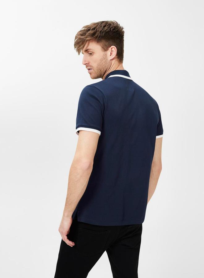 برودكت بولو أساسي بتفاصيل شريط متباين - Image 3