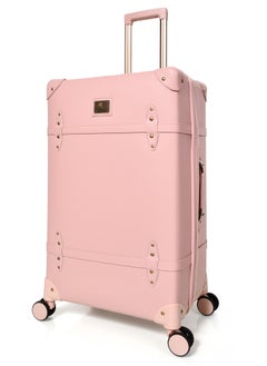 MORANO Morano Classic Leather Luggage 4 Pcs Set Pink 28''-24''-20'''-14'''Inches  - Image 4