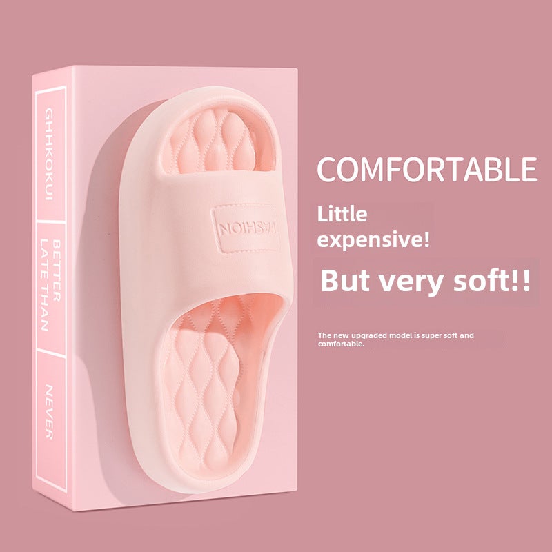 Summer EVA Slippers Non-slip Odor-resistant for Women and Men Pink 