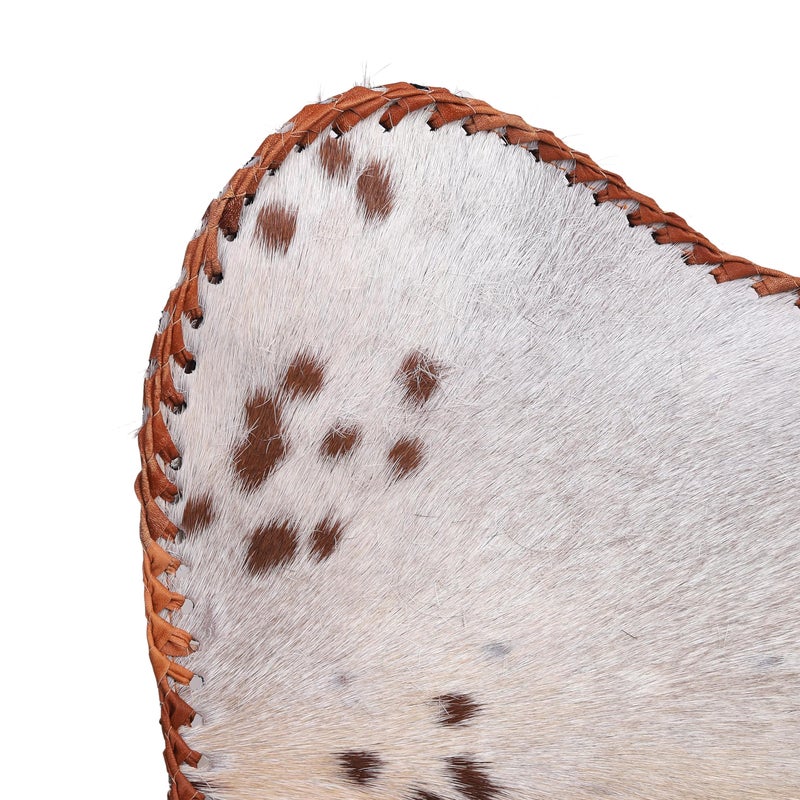 cuero Handmade Leather Butterfly Chair Living Room - Side Hand Stich Leather Chair Butterfly (Tan White) - Image 4