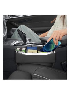 SYOSI Premium Leather Car Seat Gap Filler - Black - Extra Storage Organizer for Cars, SUVs, Trucks - Universal Fit - 1 Pack  - Image 3