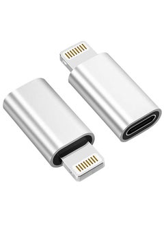 (2-Pack) USB-C Female to Lightning Male Adapter