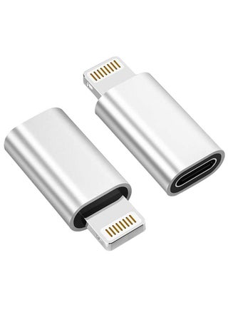 (2-Pack) USB-C Female to Lightning Male Adapter