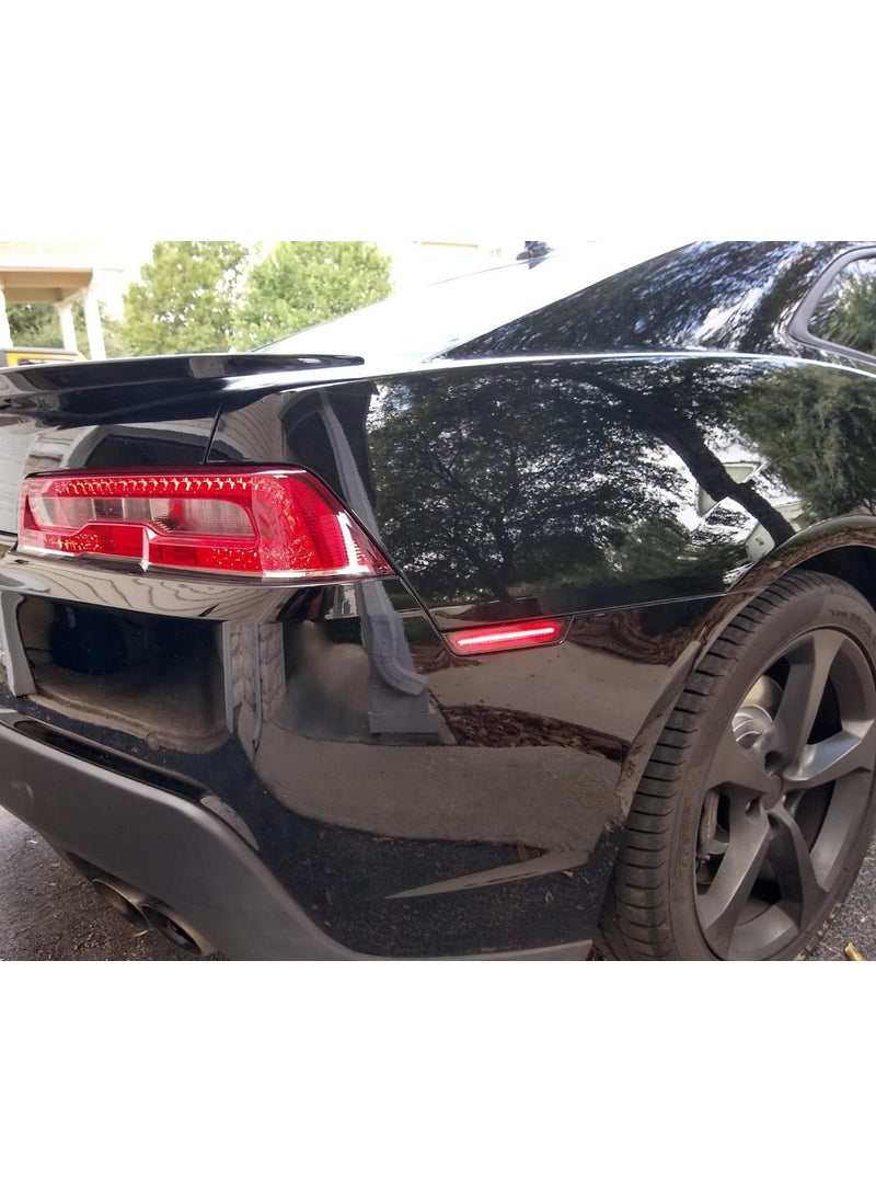 iJDMTOY iJDMTOY Smoked Lens Red Full LED Rear Side Marker Light Kit Compatible With 2010-15 Chevy Camaro, Powered by 27-SMD LED, Replace OEM Back Sidemarker Lamps  - Image 5