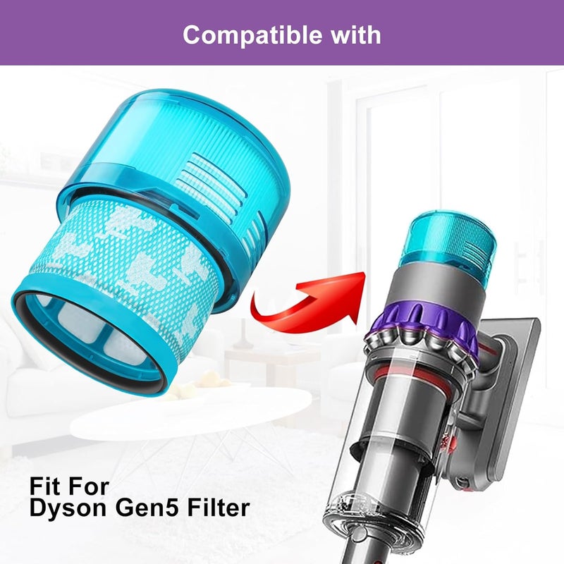 Hechuang Vacuum Filter Replacement Kit for Dyson Gen5detect, Gen5outsize Cordless Vacuum Cleaner. Replacement Filter Compatible with Dyson Gen 5 Cordless Stick Vacuums, 3 Pack - Image 3