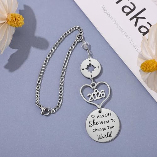 Yiyang Graduation Gifts for Her, Class of 2026 Rear View Mirror Accessories Car Decor Graduation Gifts for Women University College Graduate Car Accessories for Women - Image 3