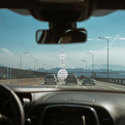 Yiyang Graduation Gifts for Her, Class of 2026 Rear View Mirror Accessories Car Decor Graduation Gifts for Women University College Graduate Car Accessories for Women - Image 4