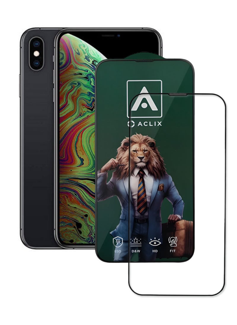 ACLIX Antistatic ESD Dustproof Premium Quality High Definition Tempered Glass Screen Protector Designed For  iPhone XS - Image 1