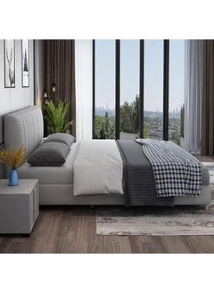 Wooden Twist Wooden Twist Majesty Modernize Velvet Upholstery Bed for Luxury Bedroom (King Size)  - Image 3