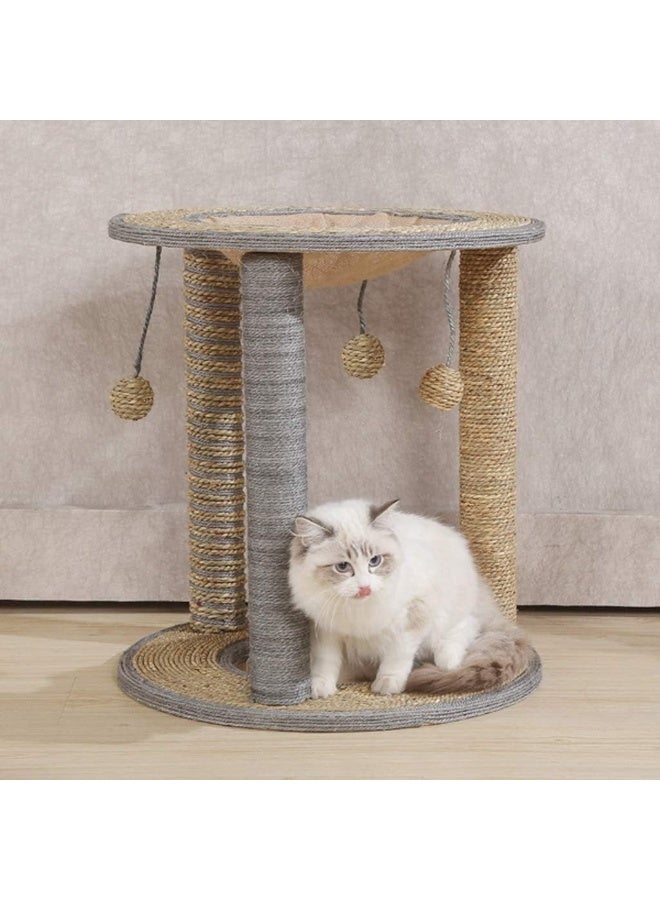 Mumoo Bear Mumoo Bear Cat Tree Cat Scratching Posts, Cat Interactive Toys - Cat Scratch Post Cat Tree Condo With 3 Large Scratching Poles And 3 Dangling Balls  - Image 5