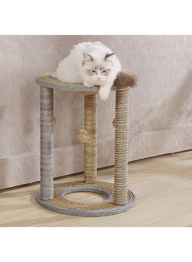 Mumoo Bear Mumoo Bear Cat Tree Cat Scratching Posts, Cat Interactive Toys - Cat Scratch Post Cat Tree Condo With 3 Large Scratching Poles And 3 Dangling Balls  - Image 4