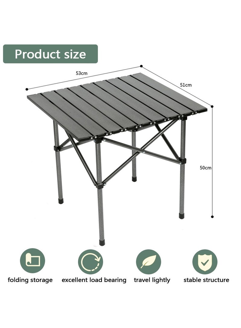 Yolu Folding Camping Table with Carry Bag, Outdoor Portable Lightweight Aluminum Desk for Beach, Picnics, Cooking,Party Dining, Camping, BBQ  - Image 2