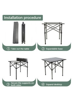 Yolu Folding Camping Table with Carry Bag, Outdoor Portable Lightweight Aluminum Desk for Beach, Picnics, Cooking,Party Dining, Camping, BBQ  - Image 5