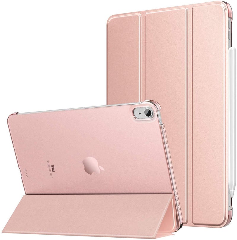 ProElite Case for iPad Air 11 Inch M3/M2 2025/2024, Air 5th Gen 2022/iPad Air 4th Gen 2020 10.9 Inch, Slim Hard PC Translucent Back Shell Smart Cover Fit iPad Air 11 M3/M2 & Air 10.9 Case, Rose Gold - Image 1