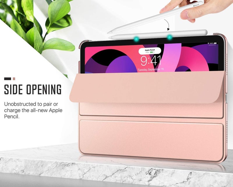 ProElite Case for iPad Air 11 Inch M3/M2 2025/2024, Air 5th Gen 2022/iPad Air 4th Gen 2020 10.9 Inch, Slim Hard PC Translucent Back Shell Smart Cover Fit iPad Air 11 M3/M2 & Air 10.9 Case, Rose Gold - Image 4