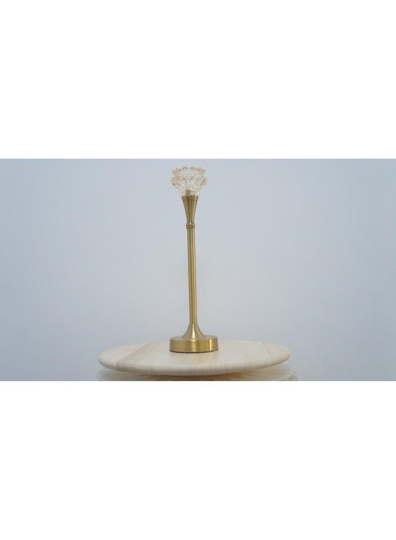 vintage-style brass candlestick holder