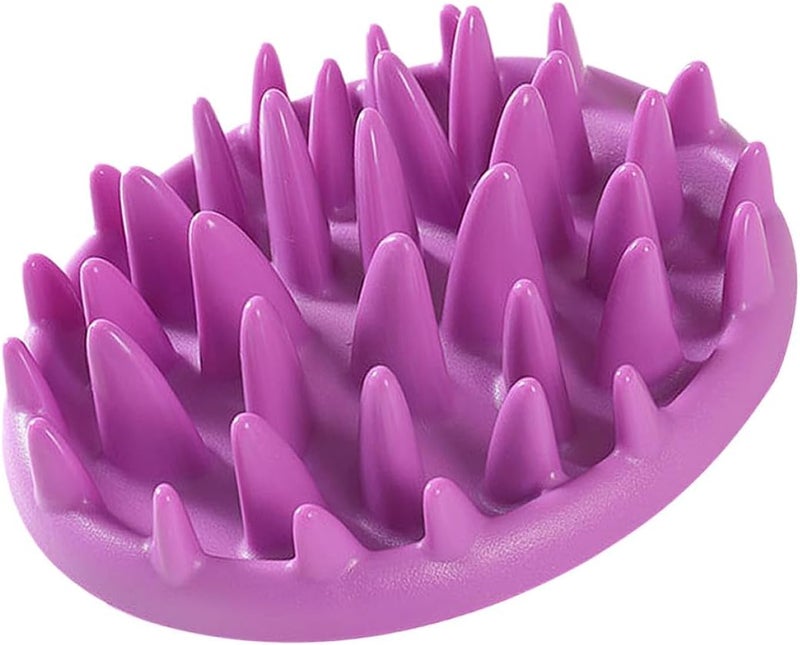 Slow Feed Pet Bowl Jungle Design Purple Dog Feeder Slow Eating Bowl Non-Skid Raised for Dogs and Puppies - Image 1