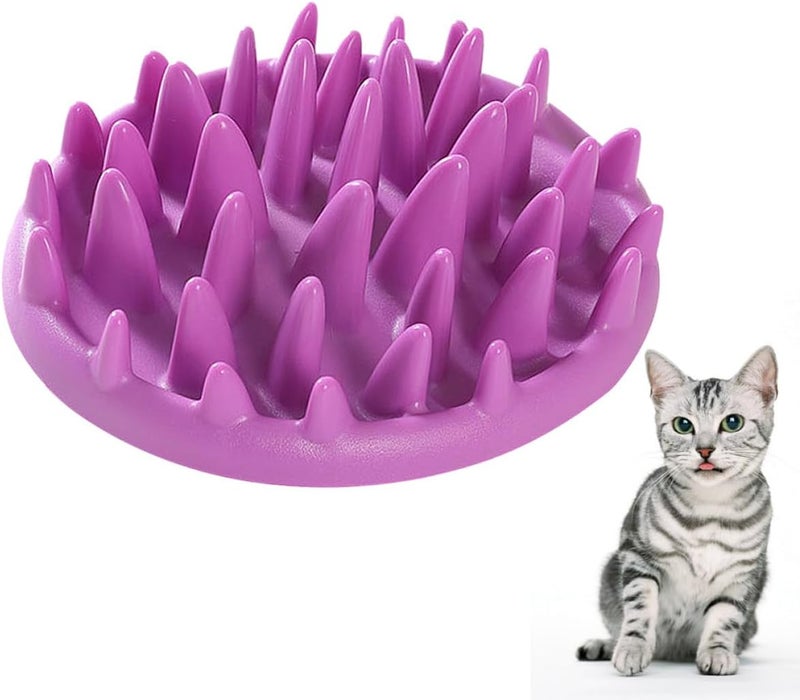 Slow Feed Pet Bowl Jungle Design Purple Dog Feeder Slow Eating Bowl Non-Skid Raised for Dogs and Puppies - Image 5