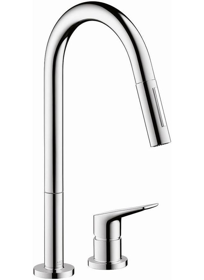 AXOR hansgrohe Citterio M Chrome High Arc Kitchen Faucet Kitchen Faucets with Pull Down Sprayer Faucet for Kitchen Sink Magnetic Docking Spray Head Chrome 34822001  - Image 1