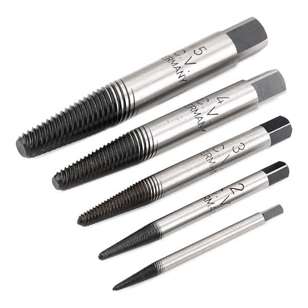 HAZET Screw Extractor Set 840/5 I 5-Piece Set in Practical Plastic Box I Left-Handed Extractor for Loosening and Removing Stuck or Broken Screws - Image 3