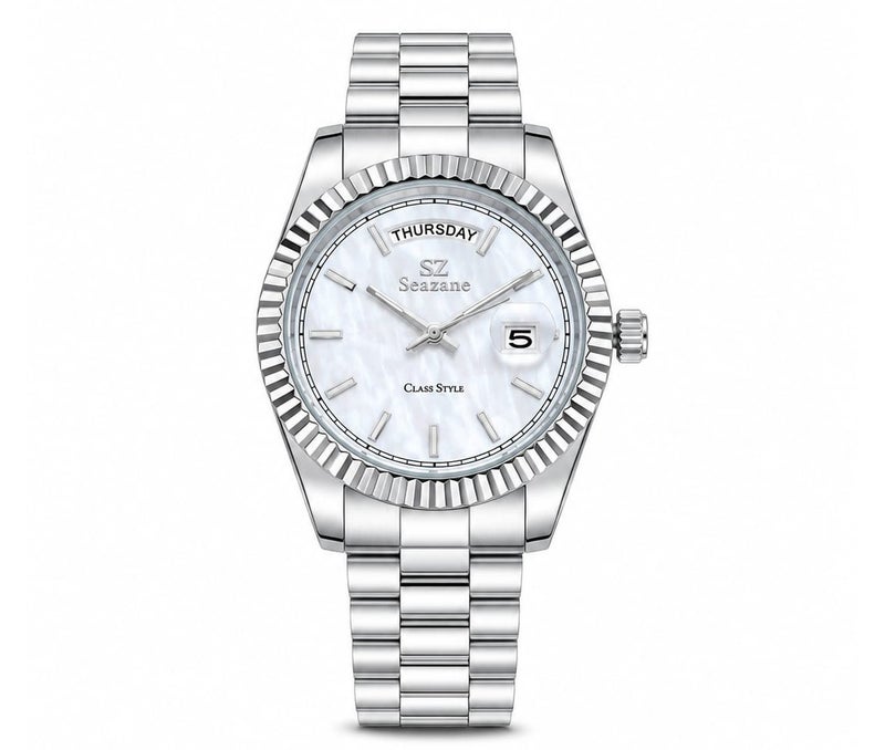 A classic men's wristwatch from the Seazone brand, with a design inspired by luxury watches.