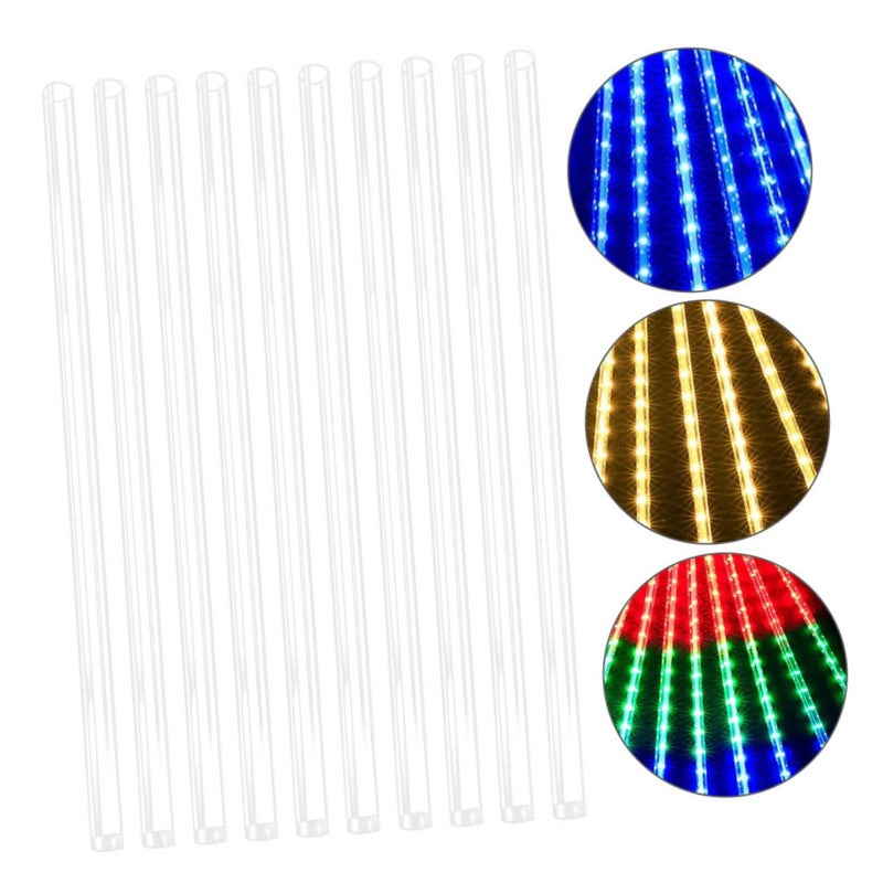 أنابيب استبدال ضوء نيزك LED شفافة 10 حزمة قشرة بلاستيكية مقاومة للعوامل الجوية 30X1 2X1 2CM - Image 4